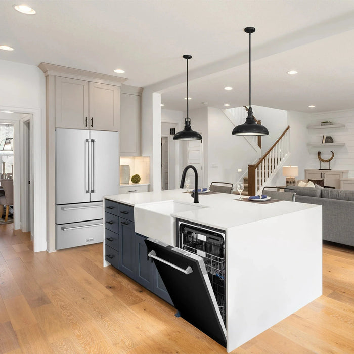 ZLINE 24" Monument, 3rd Rack, Dishwasher, Black Door, DWMT - BLM - 24 - Farmhouse Kitchen and Bath
