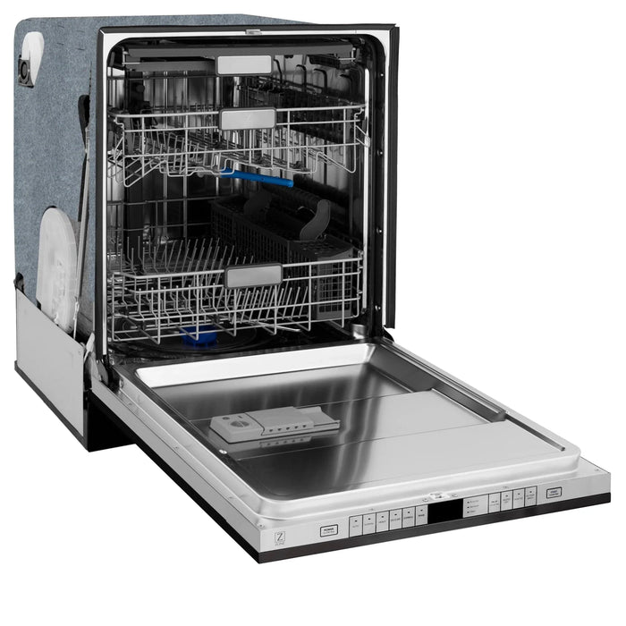 ZLINE 24" Monument, 3rd Rack, Dishwasher, Black Door, DWMT - BLM - 24 - Farmhouse Kitchen and Bath