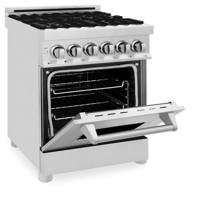 ZLINE 24" Professional Dual Fuel Range In Stainless Steel, RA24 - Farmhouse Kitchen and Bath