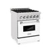 ZLINE 24" Professional Dual Fuel Range in White Matte RAS - WM - 24 - Farmhouse Kitchen and Bath