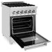 ZLINE 24" Professional Dual Fuel Range in White Matte RAS - WM - 24 - Farmhouse Kitchen and Bath