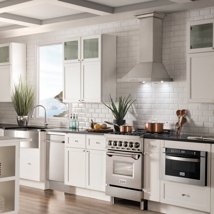 DSICONTINUED-ZLINE 24" Professional Dual Fuel Range, Stainless Steel Door, RA-SN-24 - Farmhouse Kitchen and Bath