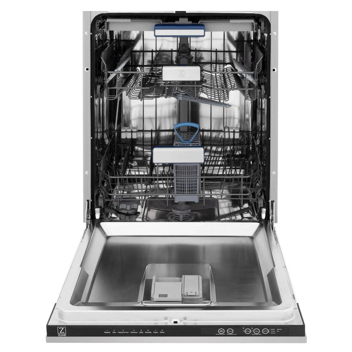 ZLINE 24" Tallac Series 3rd Rack Dishwasher Black Stainless Steel Tub DWV - BS - 24 - Farmhouse Kitchen and Bath