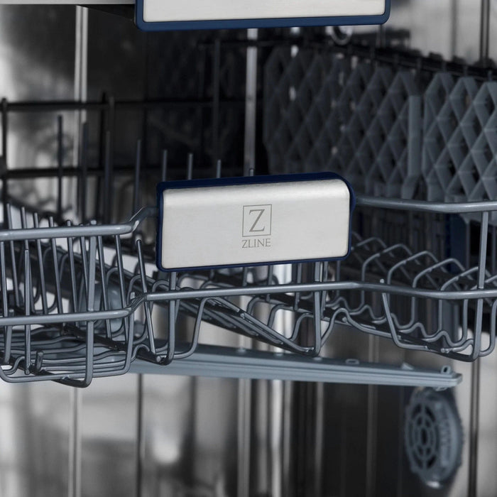 ZLINE 24" Tallac Series 3rd Rack Dishwasher Black Stainless Steel Tub DWV - BS - 24 - Farmhouse Kitchen and Bath