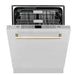 ZLINE 24"Autograph Dishwasher, Stainless, Accent Handle, DWMTZ - 304 - 24 - G - Farmhouse Kitchen and Bath