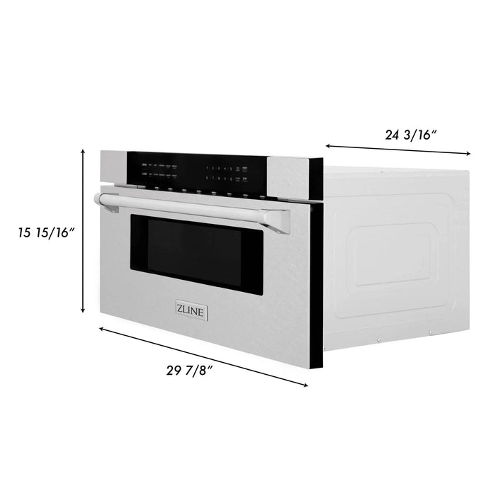 ZLINE 30" 1.2 cu. ft. Built - In Microwave Drawer MWD - 30 - SS - Farmhouse Kitchen and Bath