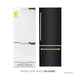 ZLINE 30" Autograph 16.1 cu. ft. 2 - Door Bottom Freezer Fridge Water/Ice Dispenser Black Stainless Steel Champagne Bronze Accents RBIVZ - BS - 30 - CB - Farmhouse Kitchen and Bath