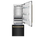 ZLINE 30" Autograph 16.1 cu. ft. 2 - Door Bottom Freezer Fridge Water/Ice Dispenser Black Stainless Steel Champagne Bronze Accents RBIVZ - BS - 30 - CB - Farmhouse Kitchen and Bath