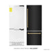 ZLINE 30" Autograph 16.1 cu. ft. 2 - Door Bottom Freezer Fridge Water/Ice Dispenser Black Stainless Steel Gold Accents RBIVZ - BS - 30 - G - Farmhouse Kitchen and Bath