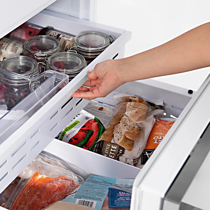 ZLINE 30" Autograph 16.1 cu. ft. 2 - Door Bottom Freezer Fridge Water/Ice Dispenser Stainless Steel Champagne Bronze Accents RBIVZ - 304 - 30 - CB - Farmhouse Kitchen and Bath