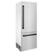 ZLINE 30" Autograph 16.1 cu. ft. 2 - Door Bottom Freezer Fridge Water/Ice Dispenser Stainless Steel Matte Black Accents RBIVZ - 304 - 30 - MB - Farmhouse Kitchen and Bath