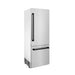 ZLINE 30" Autograph 16.1 cu. ft. 2 - Door Bottom Freezer Fridge Water/Ice Dispenser Stainless Steel Matte Black Accents RBIVZ - 304 - 30 - MB - Farmhouse Kitchen and Bath