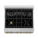 ZLINE 30" Autograph Dual Fuel Range, White Door, Bronze, RAZ - WM - 30 - CB - Farmhouse Kitchen and Bath