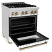ZLINE 30" Autograph Dual Fuel Range, White Door, Bronze, RAZ - WM - 30 - CB - Farmhouse Kitchen and Bath