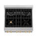 ZLINE 30" Autograph, Dual Fuel Range, White Door, Gold, RASZ - WM - 30 - G - Farmhouse Kitchen and Bath