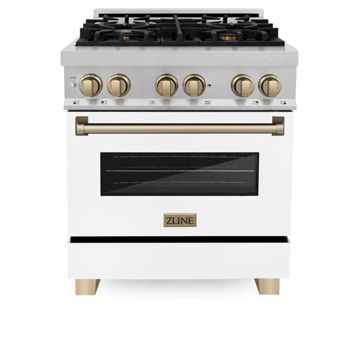 ZLINE 30" Autograph, Dual Fuel Range,RASZ - WM - 30 - CB - Farmhouse Kitchen and Bath