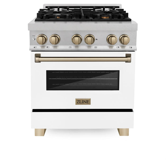 ZLINE 30" Autograph, Dual Fuel Range,RASZ - WM - 30 - CB - Farmhouse Kitchen and Bath