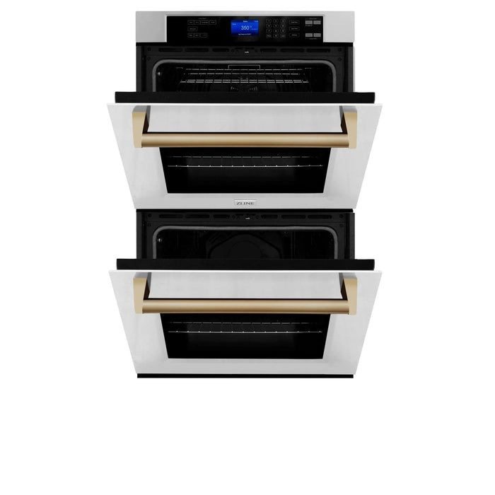 ZLINE 30" Autograph Edition Double Wall Oven with Self Clean and True Convection in Stainless Steel AWDZ - 30 - CB - Farmhouse Kitchen and Bath