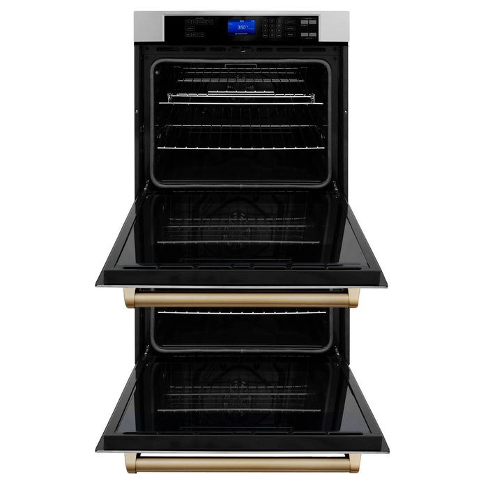 ZLINE 30" Autograph Edition Double Wall Oven with Self Clean and True Convection in Stainless Steel AWDZ - 30 - CB - Farmhouse Kitchen and Bath