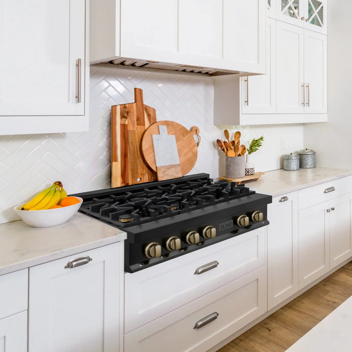 ZLINE 30" Autograph Edition Rangetop, Gold Accents, RTBZ - 30 - CB - Farmhouse Kitchen and Bath