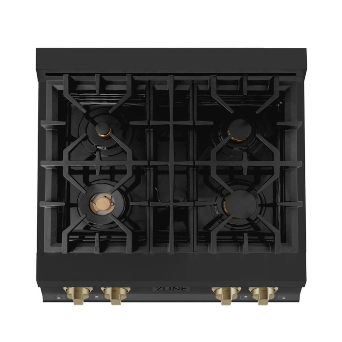 ZLINE 30" Autograph Edition Rangetop, Gold Accents, RTBZ - 30 - CB - Farmhouse Kitchen and Bath