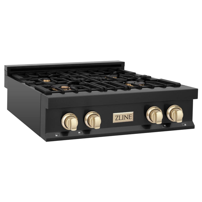 ZLINE 30" Autograph Edition Rangetop, Gold Accents, RTBZ - 30 - G - Farmhouse Kitchen and Bath