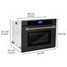 ZLINE 30" Autograph Edition Single Wall Oven with Self Clean and True Convection in Black Stainless Steel Gold Accent AWSZ - 30 - BS - G - Farmhouse Kitchen and Bath