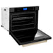 ZLINE 30" Autograph Edition Single Wall Oven with Self Clean and True Convection in Black Stainless Steel Gold Accent AWSZ - 30 - BS - G - Farmhouse Kitchen and Bath