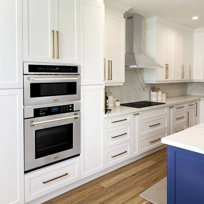 ZLINE 30" Autograph Edition Single Wall Oven with Self Clean and True Convection in Stainless Steel AWSZ - 30 - G - Farmhouse Kitchen and Bath