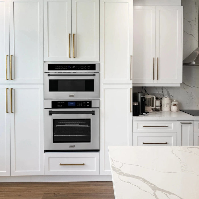 ZLINE 30" Autograph Edition Single Wall Oven with Self Clean and True Convection in Stainless Steel AWSZ - 30 - MB - Farmhouse Kitchen and Bath