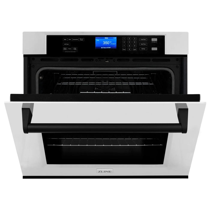 ZLINE 30" Autograph Edition Single Wall Oven with Self Clean and True Convection in Stainless Steel AWSZ - 30 - MB - Farmhouse Kitchen and Bath