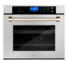 ZLINE 30" Autograph Edition Single Wall Oven with Self Clean and True Convection Stainless Steel AWSSZ - 30 - G - Farmhouse Kitchen and Bath