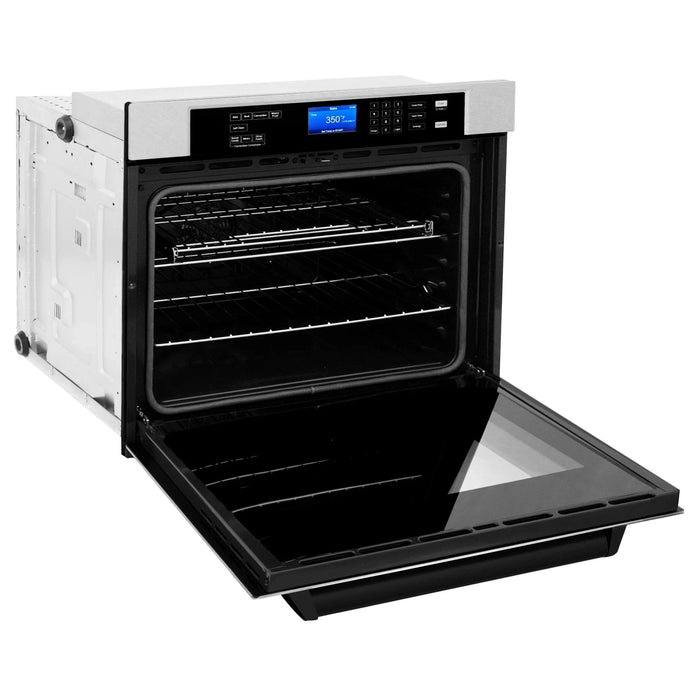 ZLINE 30" Autograph Edition Single Wall Oven with Self Clean and True Convection Stainless Steel AWSSZ - 30 - MB - Farmhouse Kitchen and Bath
