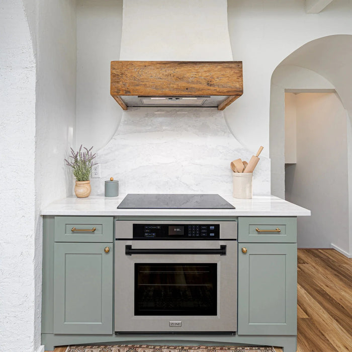 ZLINE 30" Autograph Edition Single Wall Oven with Self Clean and True Convection Stainless Steel AWSSZ - 30 - MB - Farmhouse Kitchen and Bath