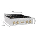 ZLINE 30" Autograph Rangetop, DuraSnow, Gold Accent, RTZ - 30 - G - Farmhouse Kitchen and Bath