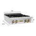 ZLINE 30" Autograph Rangetop, DuraSnow, RTZ - 30 - CB - Farmhouse Kitchen and Bath