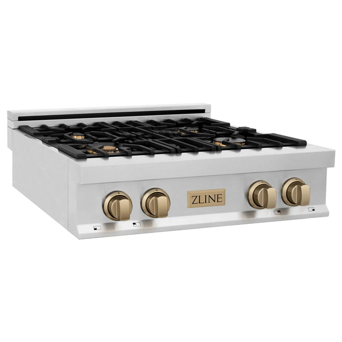 ZLINE 30" Autograph Rangetop, DuraSnow, RTZ - 30 - CB - Farmhouse Kitchen and Bath