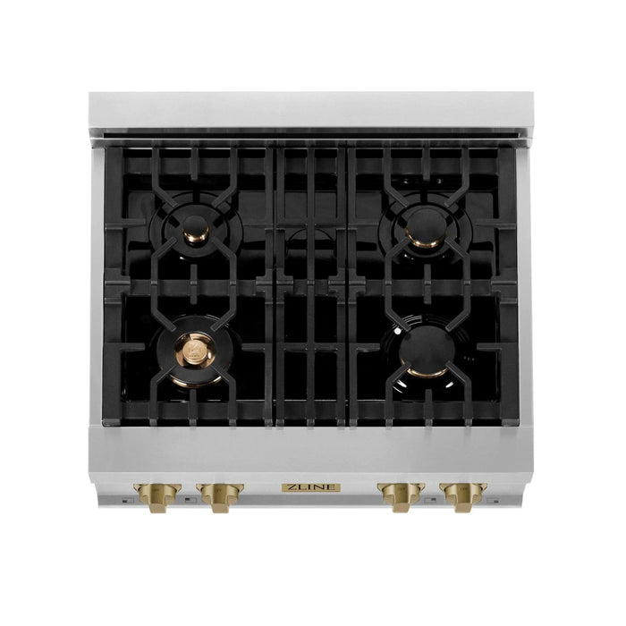ZLINE 30" Autograph Rangetop, DuraSnow, RTZ - 30 - CB - Farmhouse Kitchen and Bath