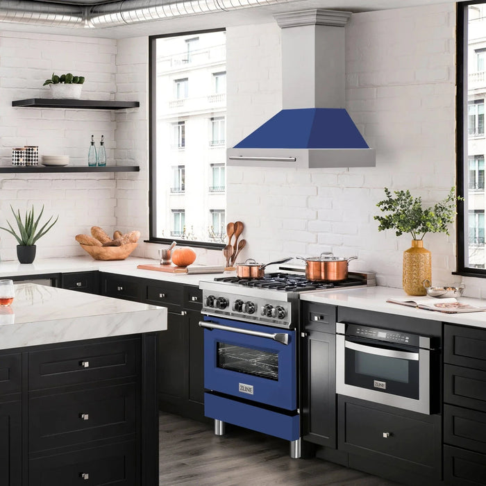 ZLINE 30" Autograph Stainless Wall Range Hood, 8654STX - BM - 30 - Farmhouse Kitchen and Bath