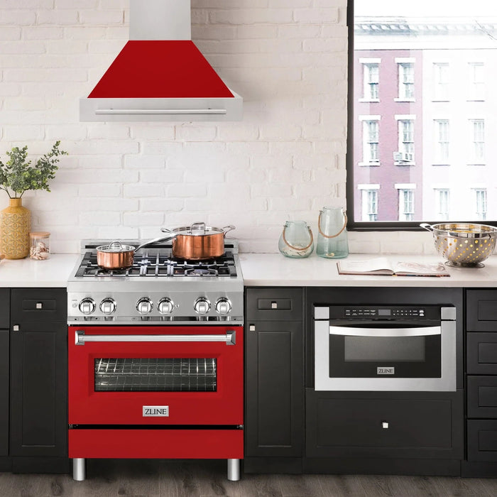 ZLINE 30" Autograph Stainless Wall Range Hood, 8654STX - RM - 30 - Farmhouse Kitchen and Bath