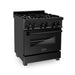 ZLINE 30" Black Stainless, Gas/Electric Oven, Brass Burners, RAB - BR - 30 - Farmhouse Kitchen and Bath