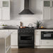 ZLINE 30" Black Stainless, Gas/Electric Oven, Brass Burners, RAB - BR - 30 - Farmhouse Kitchen and Bath