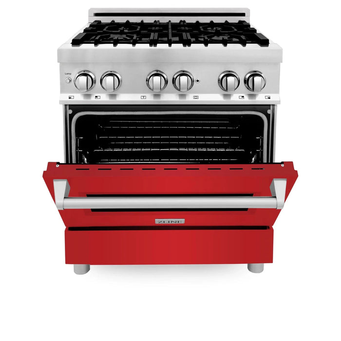ZLINE 30" Bundle Range RA - RM - 30 & Wall Range Hood KB - 30, 2KP - RARMRH30 - Farmhouse Kitchen and Bath