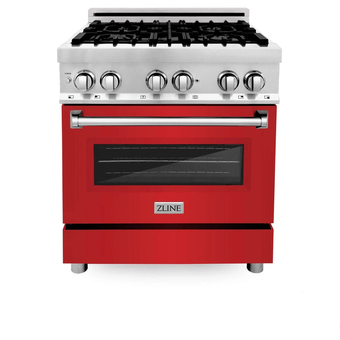 ZLINE 30" Bundle Range RA - RM - 30 & Wall Range Hood KB - 30, 2KP - RARMRH30 - Farmhouse Kitchen and Bath