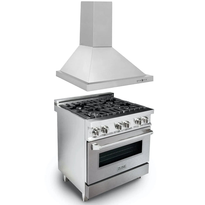 ZLINE 30" Bundle Range RA - SN - 30 & Range Hood KB - 30, 2KP - RASNRH30 - Farmhouse Kitchen and Bath