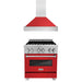ZLINE 30" Bundle Range RAS - RM - 30 & Range Hood 8654RM - 30, 2KP - RASRMRH30 - Farmhouse Kitchen and Bath