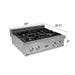 ZLINE 30" Ceramic Rangetop with 4 Gas Burners, RT30 - Farmhouse Kitchen and Bath