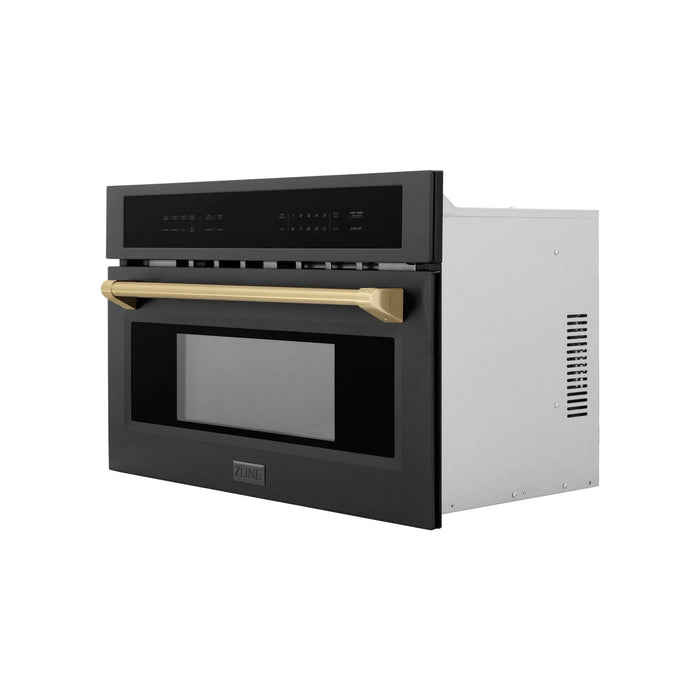 ZLINE 30” Convection Microwave, Black Stainless, Bronze MWOZ - 30 - BS - CB - Farmhouse Kitchen and Bath