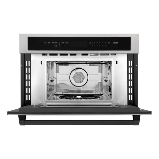ZLINE 30” Convection Microwave, Stainless Steel, Black MWOZ - 30 - SS - MB - Farmhouse Kitchen and Bath