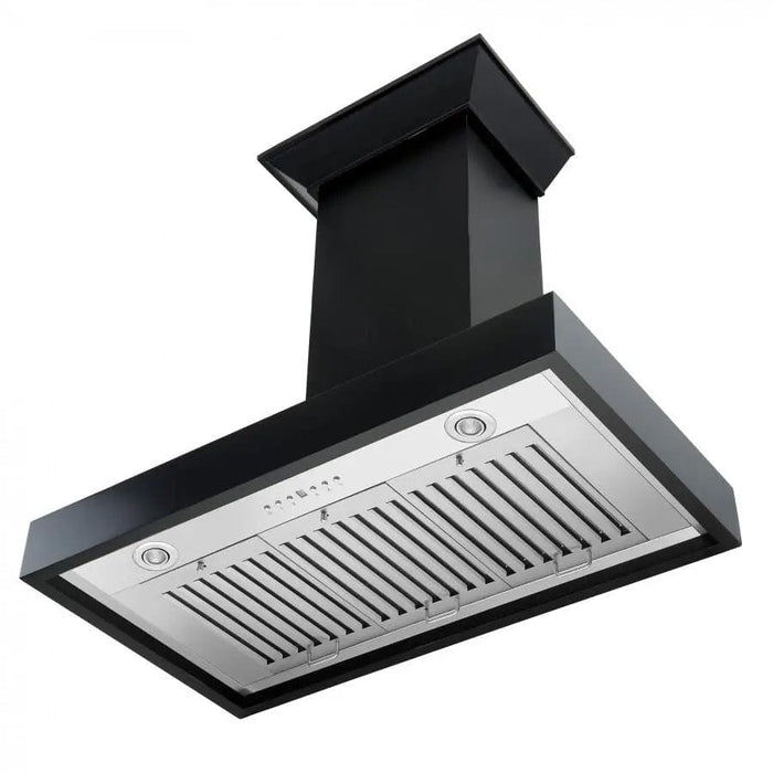 ZLINE 30" Designer Series Wooden Wall Range Hood in Black, KBCC - 30 - Farmhouse Kitchen and Bath